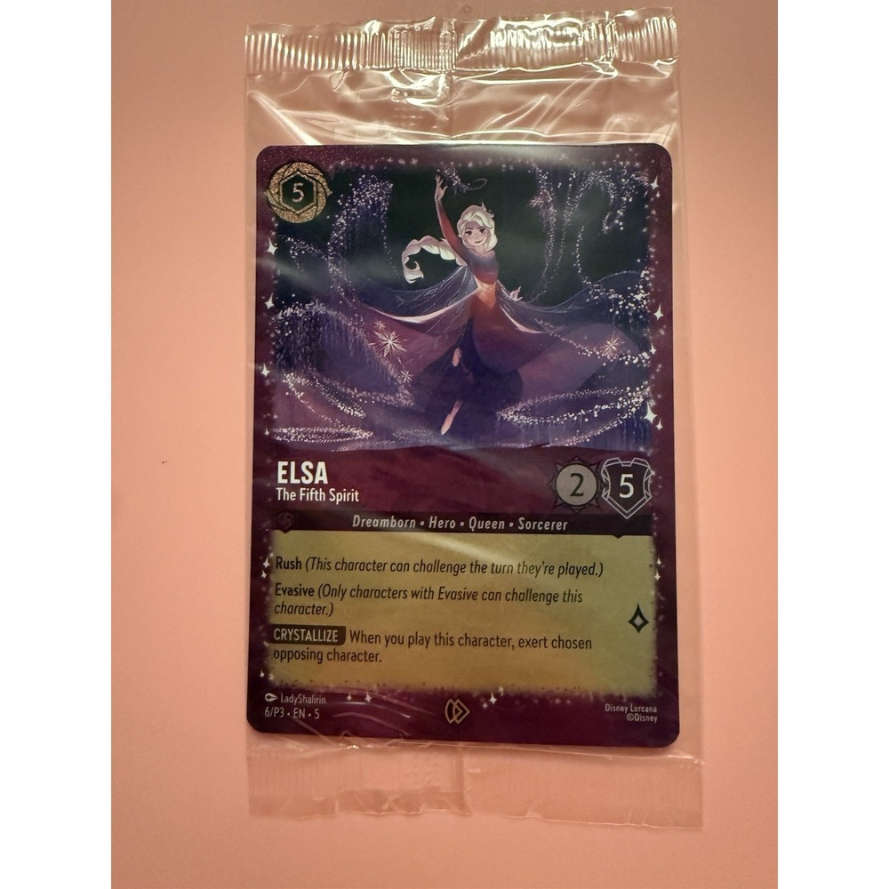 Disney Lorcana Elsa The Fifth Spirit #6/P3 Set 5 Foil Promo Factory Sealed